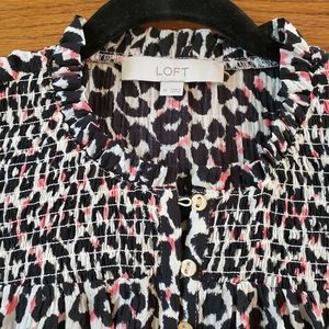 LOFT Animal print top